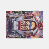 Couverture Polaire Bichon Frise Dog Valentine's Day (Devant (Horizontal))