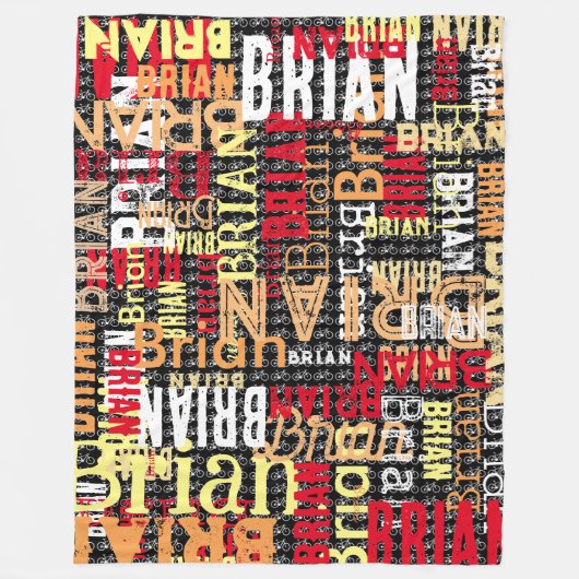 Couverture Polaire Bicyclettes Abstraites en détresse (Devant)