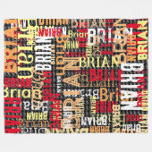 Couverture Polaire Bicyclettes Abstraites en détresse (Devant (Horizontal))