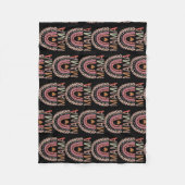 Couverture Polaire Bienheureuse Mama drôle Leopard Boho mignon arc-en (Devant)