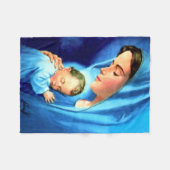 Couverture Polaire Bienheureuse Vierge Marie avec Bébé Jésus (Devant (Horizontal))
