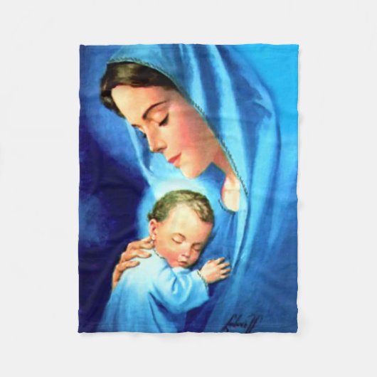 Couverture Polaire Bienheureuse Vierge Marie avec Bébé Jésus (Devant)