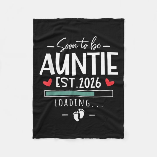 Couverture Polaire Bientôt Être Tante Est 2026 - 1ère Faire-part Bébé (Devant)