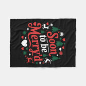 Couverture Polaire Bientôt, Joyeux Noël Engagé Couple Matchi (Devant (Horizontal))