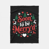 Couverture Polaire Bientôt, Joyeux Noël Engagé Couple Matchi (Devant)