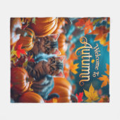 Couverture Polaire Bienvenue À Automne (Devant (Horizontal))