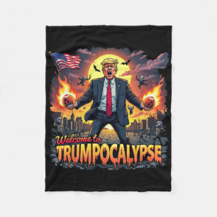 Couverture Polaire Bienvenue à Trump-ocalypse Drôle Donald Trump Bonj