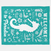 Couverture Polaire Bienvenue au paradis (Devant (Horizontal))