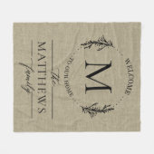 Couverture Polaire Bienvenue dans notre maison Style de ferme Nom de  (Devant (Horizontal))