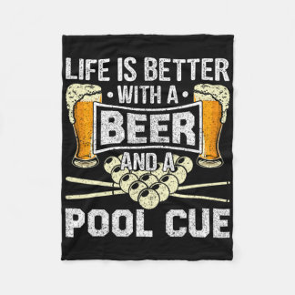 Couverture Polaire Bière Et Piscine Cue Drôle Boire Billard