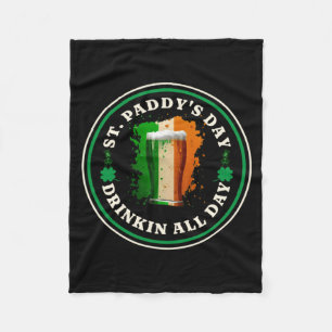 Couverture Polaire Bière irlandaise Drapeau de l'Irlande Saint-Patric