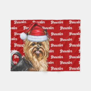 Couverture Polaire Biewer Terrier Chien avec nom Noël