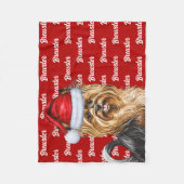 Couverture Polaire Biewer Terrier Chien avec nom Noël (Devant)