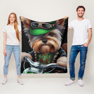 Couverture Polaire Biewer Terrier Chien Conduite Vélo St. Patrick's D