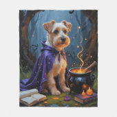 Couverture Polaire Biewer Terrier Chien Whimsical Halloween Peinture (Devant)
