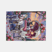 Couverture Polaire Biewer Terrier Dog Valentine's Day (Devant (Horizontal))