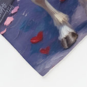 Couverture Polaire Biewer Terrier Dog Valentine's Day (Coin)