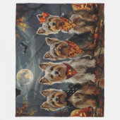 Couverture Polaire Biewer Terrier Halloween Épouvantable (Devant)
