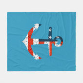 Couverture Polaire Big American Flag Ancre (Devant (Horizontal))