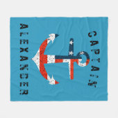 Couverture Polaire Big American Flag Ancre (Devant (Horizontal))