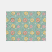 Couverture Polaire Big Bird | Good Vibes Floral Pattern (Devant (Horizontal))