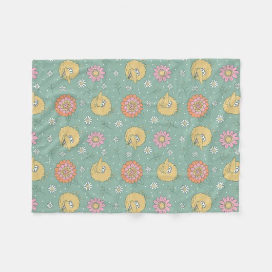 Couverture Polaire Big Bird | Good Vibes Floral Pattern (Devant (Horizontal))