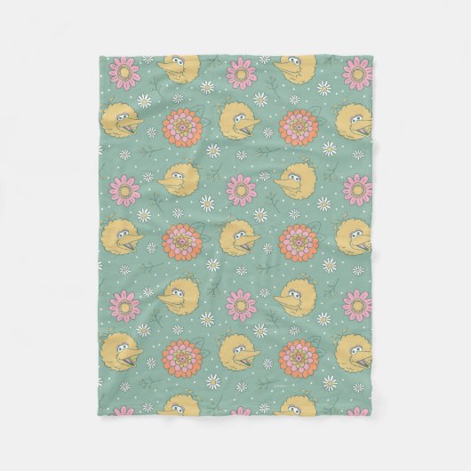 Couverture Polaire Big Bird | Good Vibes Floral Pattern (Devant)