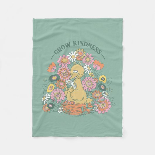 Couverture Polaire Big Bird | Grow Kindness Floral Graphic (Devant)