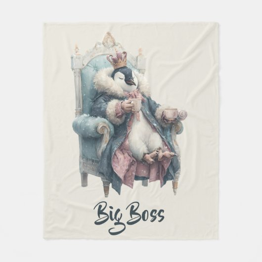 Couverture Polaire Big Boss Winter Penguin Design (Devant)