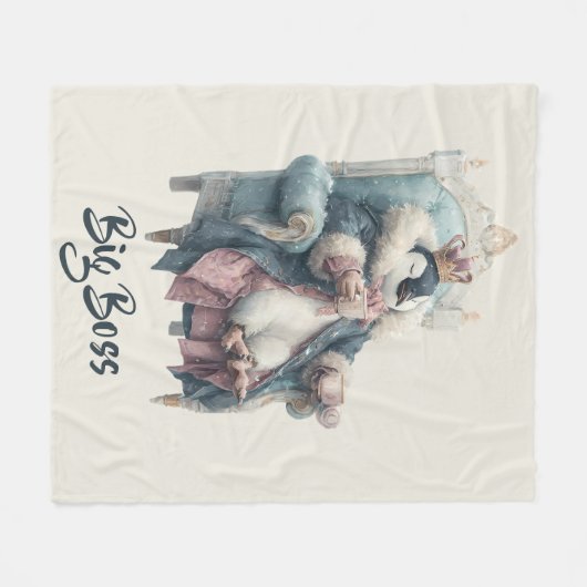 Couverture Polaire Big Boss Winter Penguin Design (Devant (Horizontal))