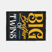 Couverture Polaire Big Brother Of Twins New Brother Sibling Funny Twi (Devant (Horizontal))