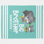 Couverture Polaire Big Brother Superhero Cat Illustration Custom (Devant (Horizontal))