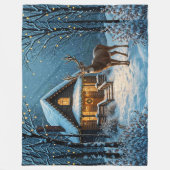 Couverture Polaire  Big Buck's Snowy Christmas Visit (Devant)
