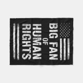 Couverture Polaire Big Fan Of Human Rights Distressed American Flag A (Devant (Horizontal))
