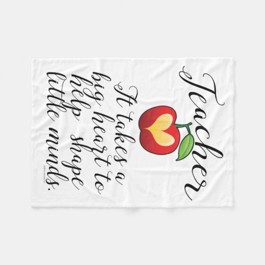 Couverture Polaire Big Heart To Help Shape Little Minds (Devant (Horizontal))