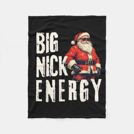 Couverture Polaire Big Nick Energy Funny Santa Christmas  (Devant)