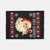 Couverture Polaire Big Nick Energy Funny Santa Ugly Christmas Sweater (Devant (Horizontal))