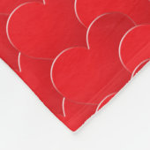 Couverture Polaire Big Red Hearts motif Love Valentine's day (Coin)