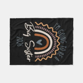 Couverture Polaire Big Sister 2026 Girls Rainbow Big Sis Sibling (Devant (Horizontal))