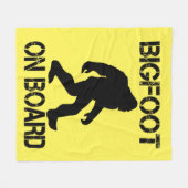Couverture Polaire Bigfoot à bord - Funny Bigfoot (Devant (Horizontal))
