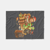 Couverture Polaire Bigfoot Alien Nessie Mothman Retro Gaming Christma (Devant (Horizontal))