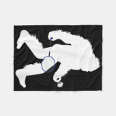 Couverture Polaire Bigfoot Badminton Player Sasquatch Shuttle (Devant (Horizontal))