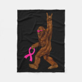 Couverture Polaire Bigfoot Breast Cancer Funny Sasquatch Nk Ribbon (Devant)