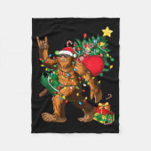 Couverture Polaire Bigfoot Christmas Tree Lights Xmas Boys Men Sasqua (Devant)