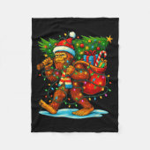 Couverture Polaire Bigfoot Christmas Tree Xmas Sasquatch Funny Lights (Devant)