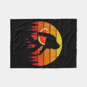 Couverture Polaire Bigfoot Drôle Avec Tranche De Pastèque Melon Été (Devant (Horizontal))