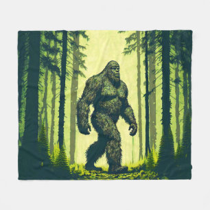 Couverture Polaire Bigfoot en promenade en forêt Sasquatch