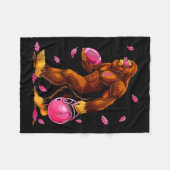 Couverture Polaire Bigfoot Football Nk Ribbon Breast Cancer Awareness (Devant (Horizontal))