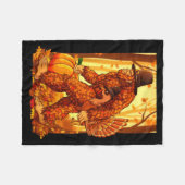 Couverture Polaire Bigfoot Lgrim Turkey Pumpkin Thanksgiving Day Funn (Devant (Horizontal))