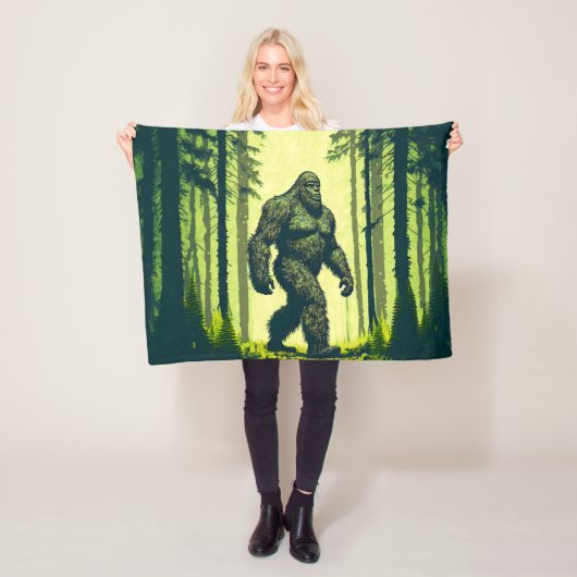 Couverture Polaire Bigfoot Pour Une Marche Forêt Sasquatch (En situation)